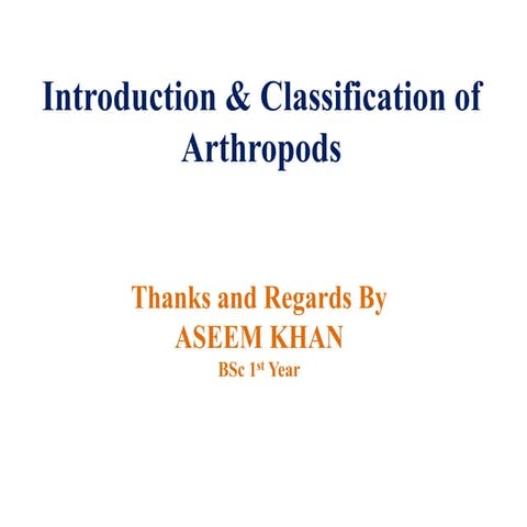 Classification of Arthopoda pdf new file bsc chemistry b
