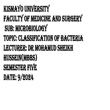 CLASSIFICATION OF BACTERIA.pptx about bacteria