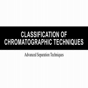 Classification of chromatographic techniques