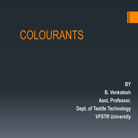 Classification of colorants