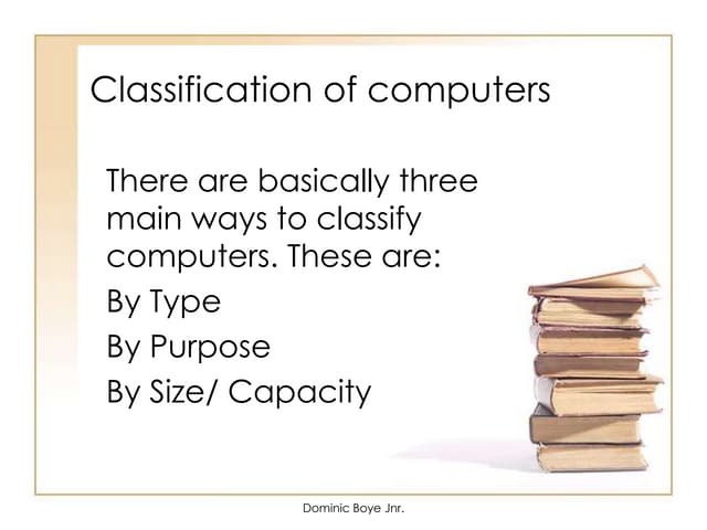 Classification of computers