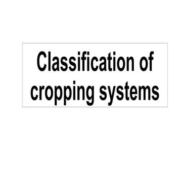 Multiple cropping systems | PPTX