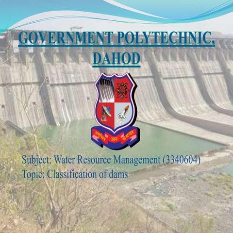 Classification of dams