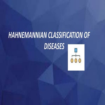 Classification of diseases by hahnemann