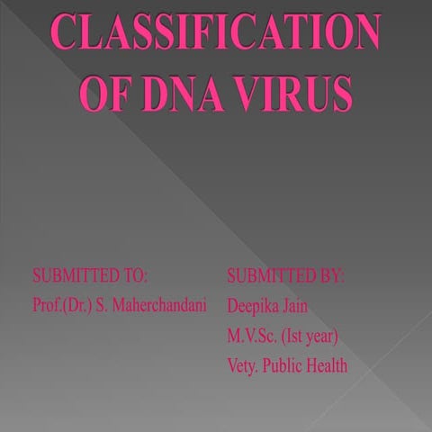 Classification of dna virus ppt