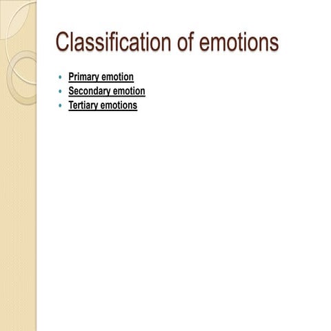 Classification of emotions | PPTX