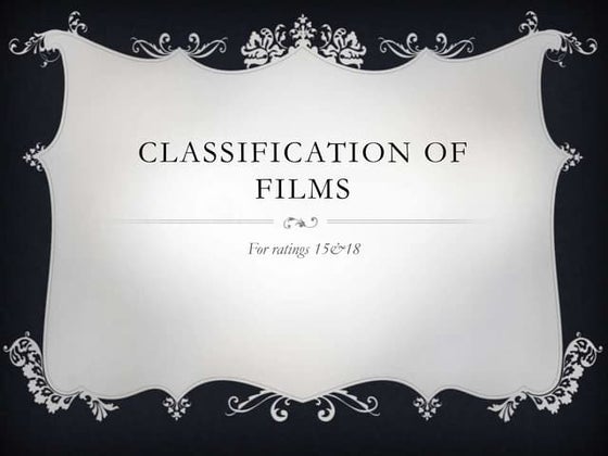 La Classification Des Films _ À propos de la classification des films ...