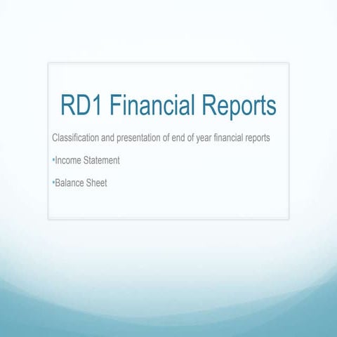 Classification of final reports