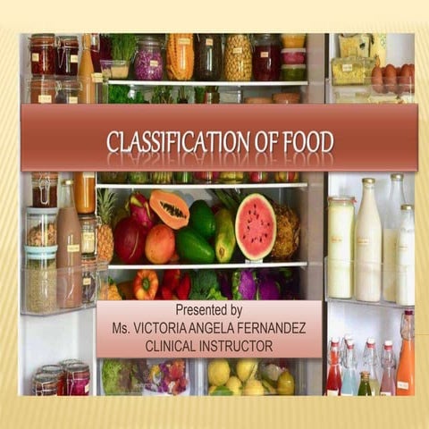 Classification of food