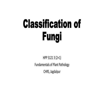 Classification of fungi