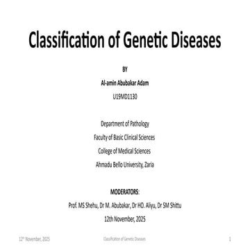 Classification Of Genetic Disorder.pptx............... | PPTX