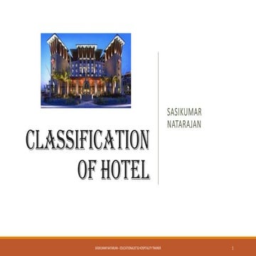 Classification of Hotel