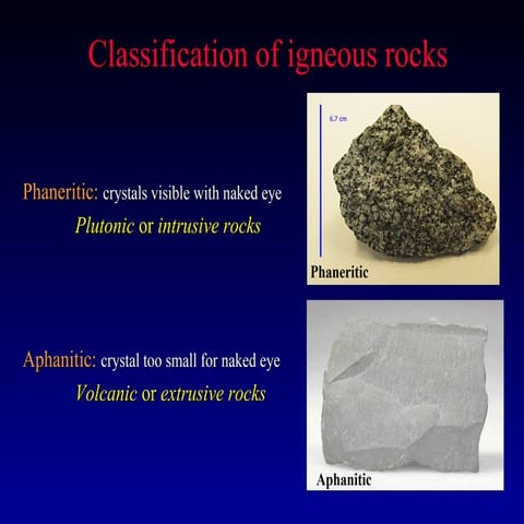 Classification of igneous rocks