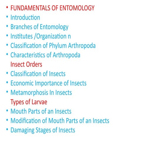 Entomology | PPT