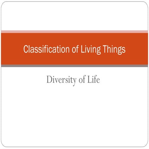 classification of living things and diversity