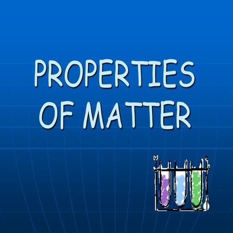 Classification of matter