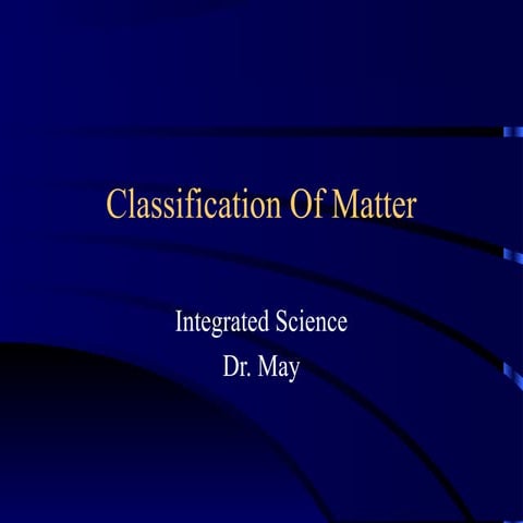 Classification of matter (1)