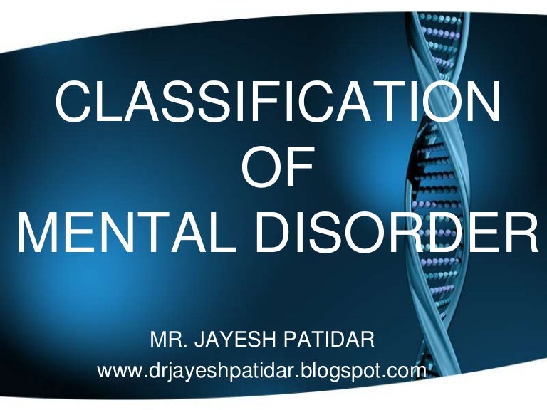 classification-of-mental-disorder
