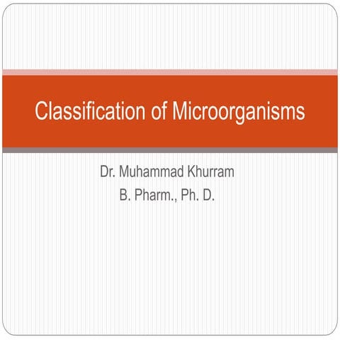 Classification of microorganisms