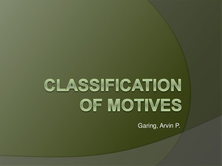 Classification of Motives