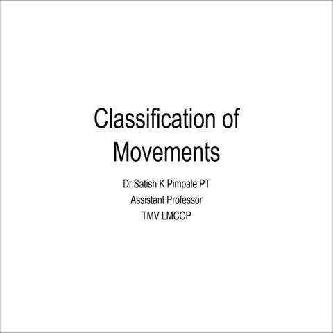 Classification of movement