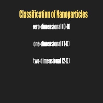 Classification of Nanoparticles and Description about Nanorods
