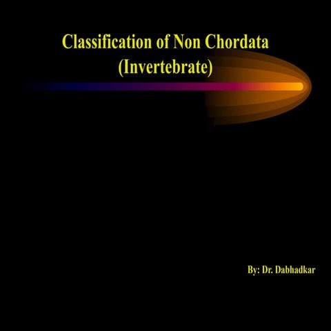 Classification of non chordata (invetebrate)