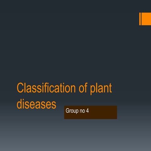 Classification of plant disease