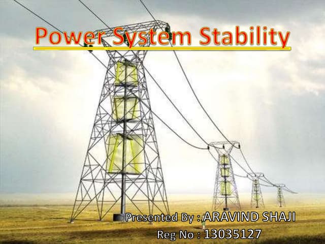 Classification Of Power System Stability
