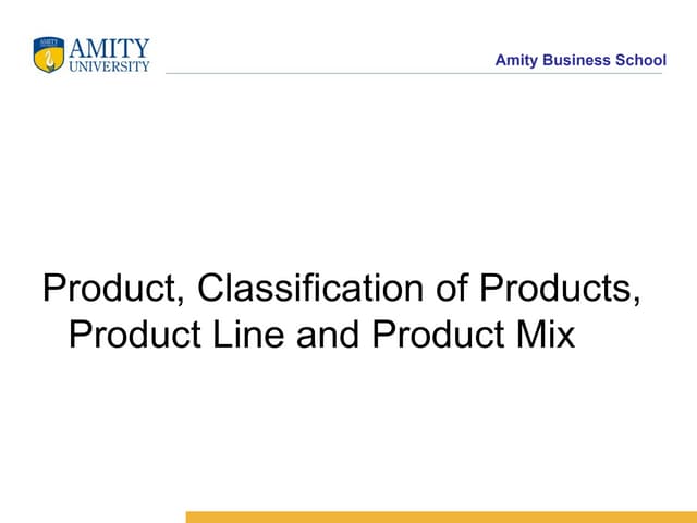 Classification of Products | PPTX