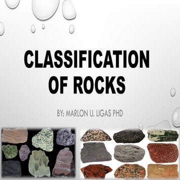 Classification of rocks. earth science pptx | PPTX