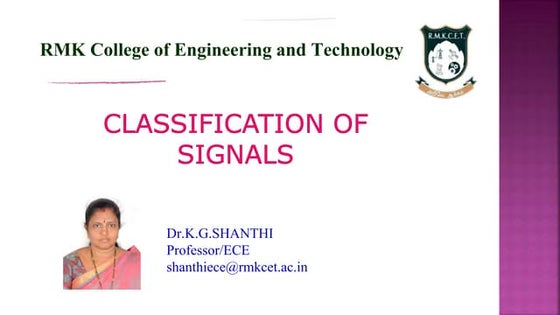 Unit-1 Classification of Signals