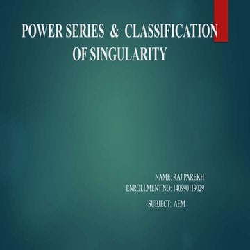 Classification of singularity
