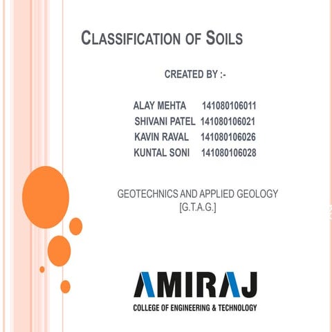 Classification of soil