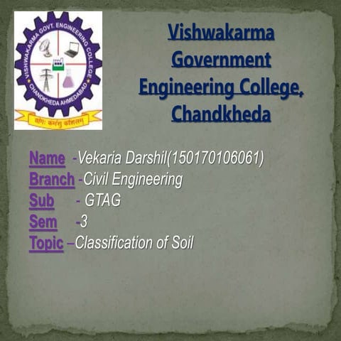 Classification of soil