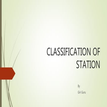 Classification of station