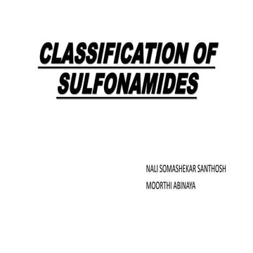SULFONAMIDES