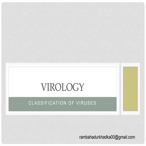 Classification of viruses
