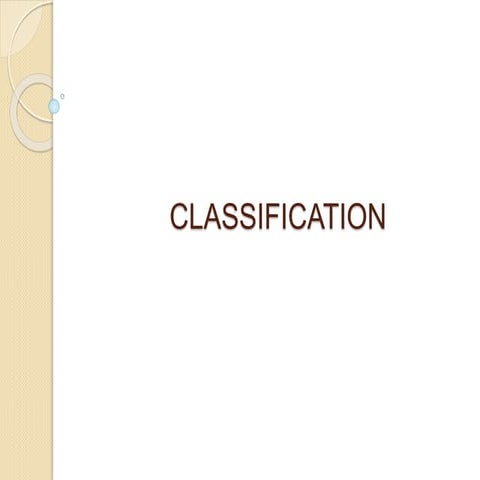 Classification 