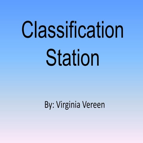 Classification System Project | PPT