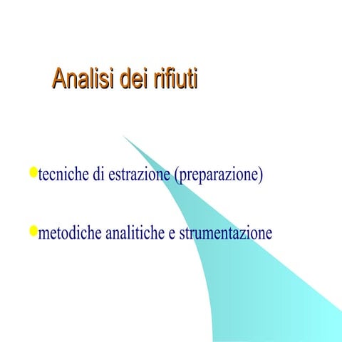 Classificazione Analisi Rifiuti | PPT
