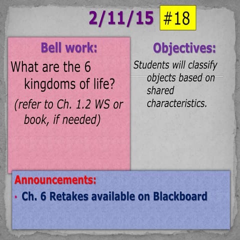 Ch. 1.2 Classification