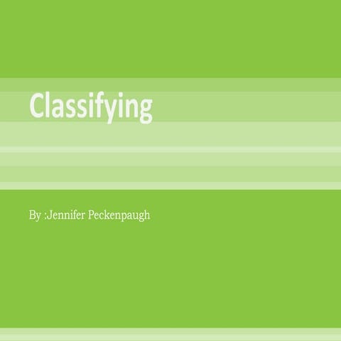 Classifying science in a box | PPT