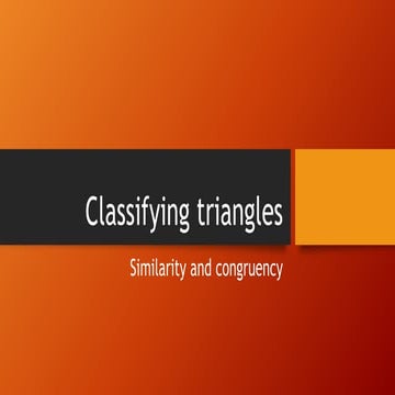 Classifying triangles | PPTX