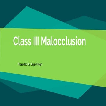 Class III malocclusion