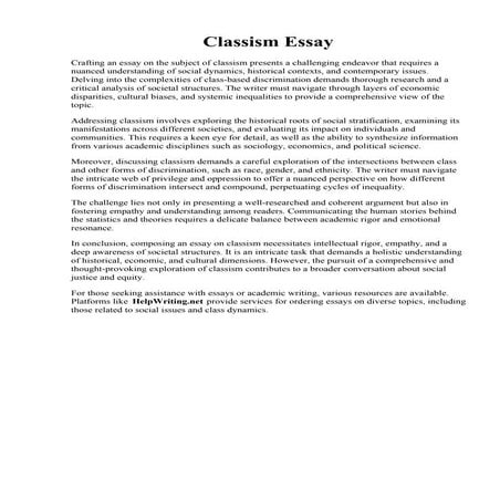 Classism Essay.pdf