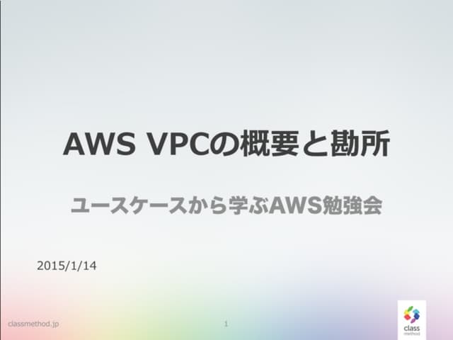 Classmethod aws-study-vpc-20160114