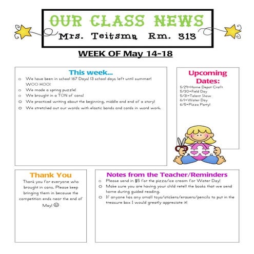 Class news letter