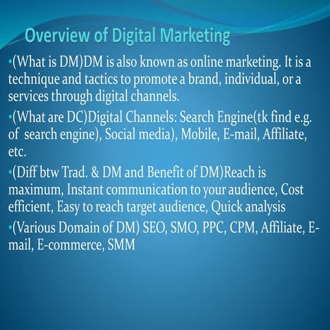 best Digital Marketing ppt for all......