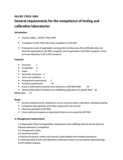 ISO/IEC 17025:2017 Required documentation | PDF